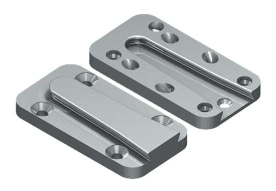 Afbeeldingen van GB blinde houtverbinding - 170x60x20mm 80x200mm - aluminium