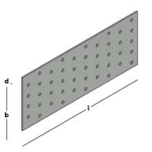 Afbeeldingen van GB koppelplaat - 100x250x2mm - sendzimir verzinkt