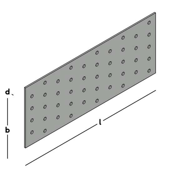 Afbeeldingen van GB koppelplaat - 100x250x2mm - sendzimir verzinkt
