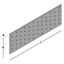Afbeeldingen van GB koppelplaat - 100x300x2mm - sendzimir verzinkt