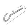 Afbeeldingen van GB Schroefhaak houtdraad HT4 40x12mm Ø3,2mm Elektrolytisch verzinkt 
