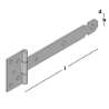 Afbeeldingen van GB kruisheng zwaar - 300x40x4mm - zink magnesium