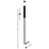 Afbeeldingen van GB Muurplaatanker M16x400x55mm draadlengte > 120mm Elektrolytisch Verzinkt