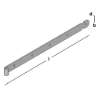 Afbeeldingen van GB Heng 600 40x5 voor pen 13mm Elektrolytisch Verzinkt
