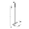 Afbeeldingen van GB muurplaatanker met plaat - M12x600mm plaat 150mm - verzinkt draad