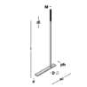 Afbeeldingen van GB muurplaatanker met plaat - M12x600mm plaat 225mm - verzinkt draad