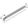 Afbeeldingen van GB heng voor vlakwerk voor pen - Ø16x600mm 45x6mm - thermisch verzinkt