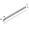 Afbeeldingen van GB heng voor vlakwerk voor pen - Ø16x800mm 45x6mm - thermisch verzinkt