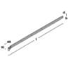 Afbeeldingen van GB heng voor vlakwerk voor pen - Ø16x1200mm 45x6mm - thermisch verzinkt