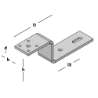 Afbeeldingen van GB vloerkozijnstrip - 110x85x180mm 60x8mm - elektrolitisch verzinkt