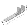 Afbeeldingen van GB F-anker - 100x400mm 60x10mm - elektrolitisch verzinkt