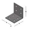 Afbeeldingen van GB versterkingshoek - 40x40mm 40x2mm - epoxycoating zwart