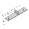 Afbeeldingen van GB vloer HSB-strip met lip - 150/300mm 60x8mm - elektrolitisch verzinkt