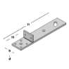 Afbeeldingen van GB vloer HSB-strip met lip - 75/300mm 60x8mm - elektrolitisch verzinkt