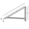 Afbeeldingen van GB Plankdrager 300x500 30x4/20x4 Verzinkt Band